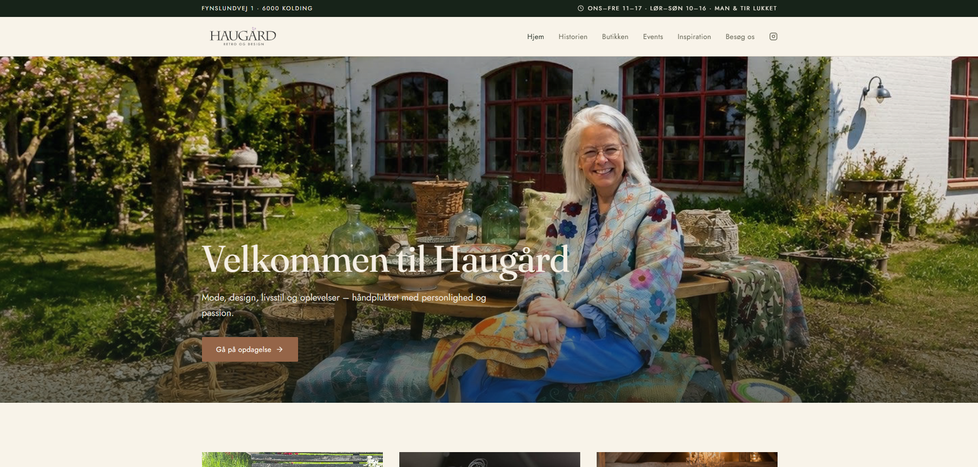 Hjemmesiden for Haugård